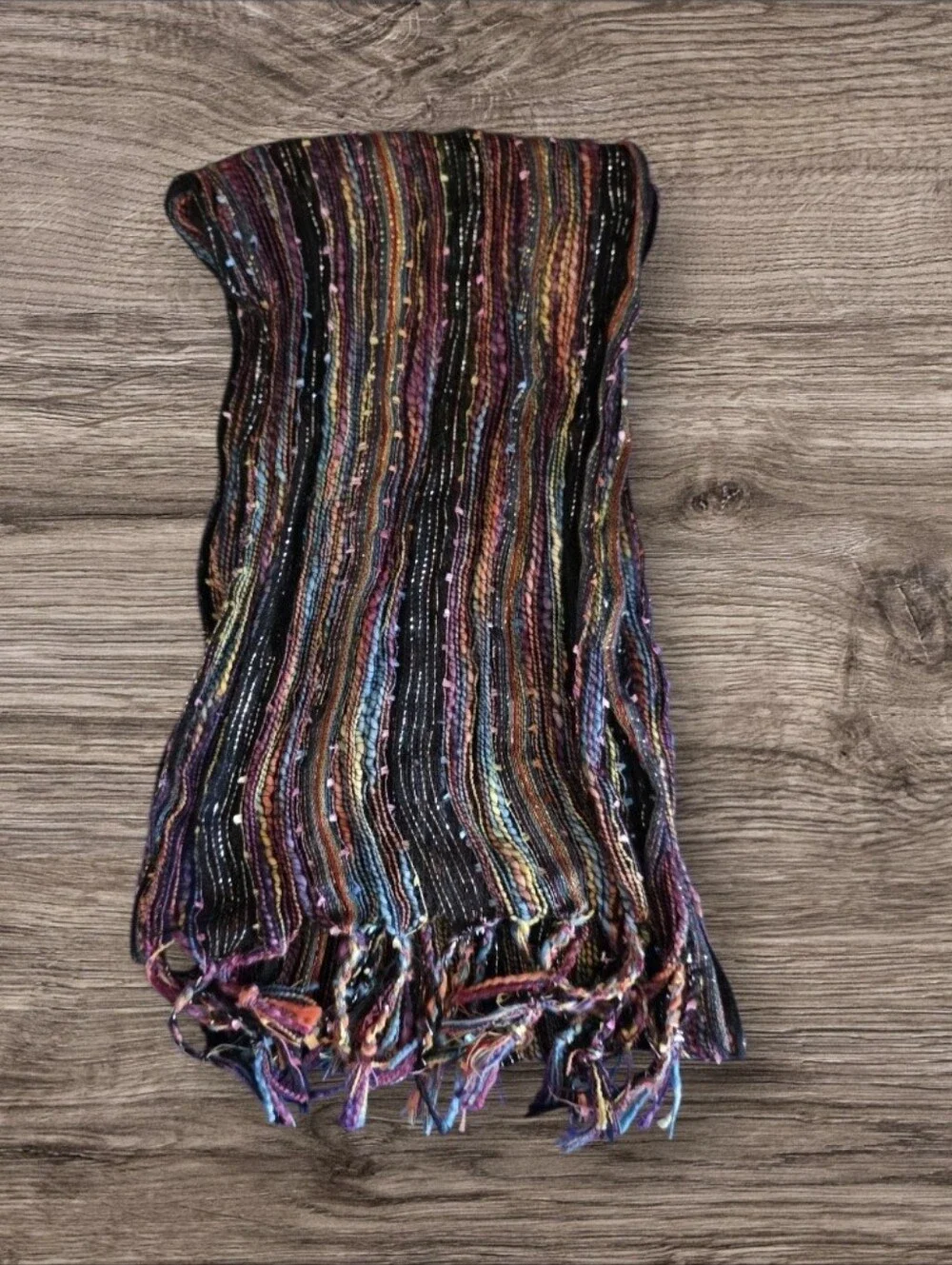 🎉 Metallic Multicolor Fringe Scarf for Women